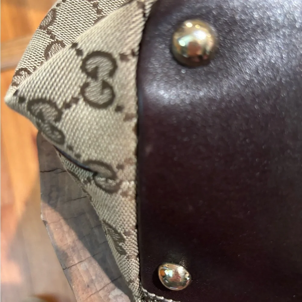 Gucci Beige and Brown GG Canvas Tote - Picture 10 of 12